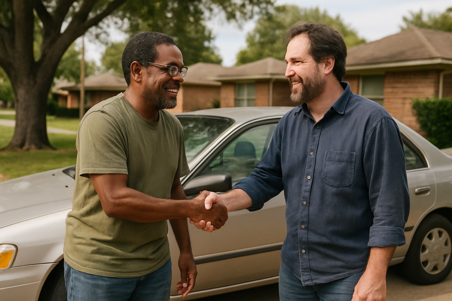 Vehicle donation moment in Garland
